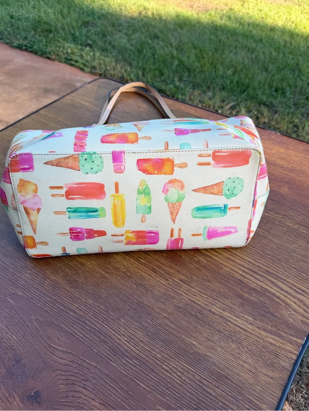 Kate Spade Flavor of the Month Ice Cream Print Large Tote Bag Multicolor